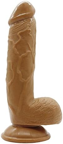KIW Realistic Di-l-do 9Inch Premium with Suction Cup Best Gift for Women Brown,Soft,