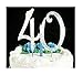 40Cake Topper | Premium Bling Rhinestone Diamond Gems | 50th Birthday or Anniversary Party Decoration Ideas | Quality Metal Alloy | Perfect Keepsake