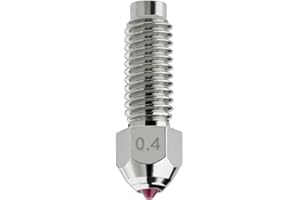 DUROZZLE Ruby Nozzle 0.4mm for Sovol SV08 / T300 / SV06 ACE 3D Printer, Hardened & Abrasion Resistant, Nickel Plated Copper Body
