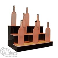 LED Lighted Liquor Display Shelf 36" 3 Step Ships Next Business Day IF Ordered Before 10AM