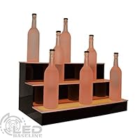 LED Lighted Liquor Display Shelf 36" 3 Step Ships Next Business Day IF Ordered Before 10AM