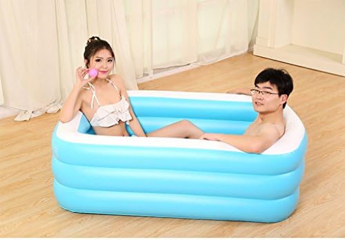 Thickened Insulation Folding Adult Inflatable Tub Children Wash Basin ( Size : 1258545cm )