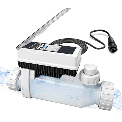 Salt Cell for Pool - Fits for Pentair Salt Cell, Upgraded Flow Switch with Temp/Salinity Sensor, Replacement Salt Cell Chlorine Generator, up to 40,000 Gal Pool