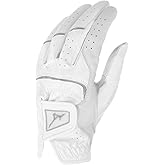 Mizuno Elite Women's Glove | Leather Golf Gloves | Medium Large | LH White/Silver