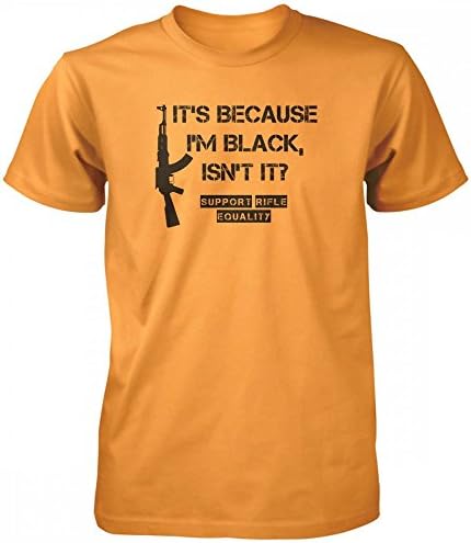Vine Fresh Tees - It's Because I'm Black, Isn't It? T-shirt - Adult 2X-Large, Bright Orange