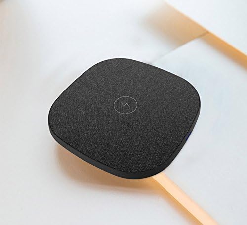 QI Wireless Charger for iPhone x/iPhone 8/iPhone 8 Plus, Qi Certified Wireless Charging Pad with Anti-Slip Fabric Base for Samsung Galaxy S9 / S9+, Note 8 / S8 (Black)
