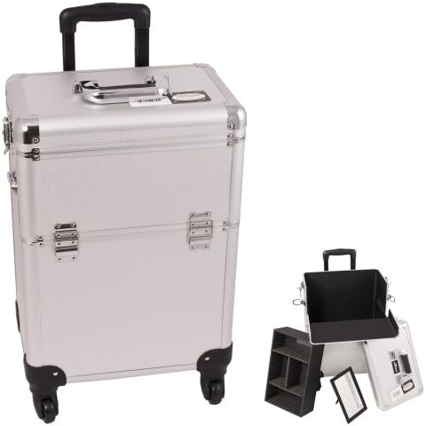 Sunrise Silver Interchangable 4-Wheels Dot Pattern Professional Rolling Aluminum