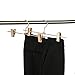 Amber Home 12 Inch Real Rose Gold Metal Pants Skirts Hangers 12 Pack, Sturdy for Slacks Trousers with 2 Adjustable Non Slip Clips and Swivel Hook (12 Pack)