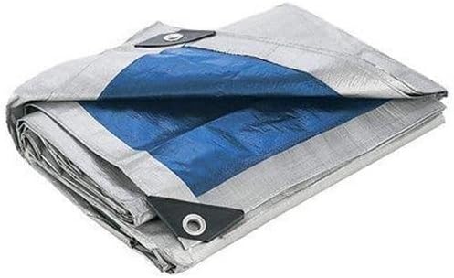 Blue Silver Water Resistant Tarp Tarps Heavy Duty Reinforced Corner (6X8)