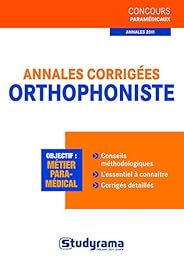 Annales corrigées, orthophoniste
