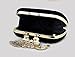 BMC Womens Elegant Rhinestone Peacock Clasp Velvet Cocktail Evening Handbag