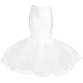 TENDYCOCO White Fishtail Mermaid Wedding Dress Bridal Petticoat Slips Underskirt - Flawless Fit, Elegant Design Ideal for Brides, Bridesmaids, and Wedding Guests