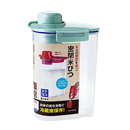 Cereal Container Dog Food Storage Containers with Airtight Design Pour Spout Measuring Cup BPA-Free Dry Food Cereal Dispenser for Flour Rice Snacks (1 Pack Green)