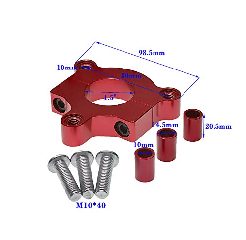 sthus CNC 36T Sprocket with 1.5" Adapter Fit 60cc 66cc 80cc Motorized Bicycle(Red)