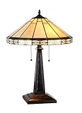 Chloe Lighting CH31315MI16-TL2 Belle Tiffany-Style Mission 2 Light Table Lamp with Shade, 22.6 x 15.9 x 15.9