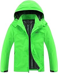 OTU Men's Lightweight Waterproof Hooded Rain Jacket