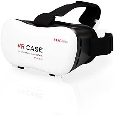 BLUEHRESY 3D VR Headset Virtual Reality Glasses 2016 New Version Adjustable Case BoxHeadband Strap for iPhone 6/6S/6S Plus Samsung S7 S6 S5 3.5 -6.0 inch iOS Android White