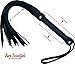 Sexy Adult Black Leather Flirting Flogger Whip Toy with Bonus Blindfold Restraint Accessory. 40 Supple Tails - Ideal for Cosplay Fantasy, Costumes, Photo/Video Props, Role Play and Bondage Fun.