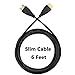 HDMI Cable 6ft HDMI Cord with 24K Gold-plated, 90 Degree HDMI Adapter & Cable Ties, HDMI 2.0 Cable High Speed for Ethernet, PS4, 1080P, Xbox One, 3D, PC-4 Pack by PERLESMITH