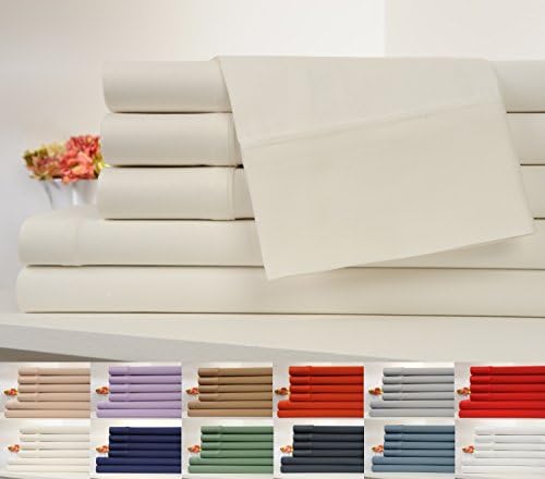 Cifelli Home OrganicPro 100% Organic Cotton Bed Sheet Set 4 Piece Cotton Sheets Set (Twin, Ivory)