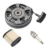 Mannial 590739 590637 590702 Recoil Starter with 36905 Air Filter fit Tecumseh TVS90 TVS100 TVS115 VLV60 VLV65 AV600 LEV80 LEV150 LV195EA OV195EA OV195XA ORVM60 Lawn Boy Craftsman MTD Toro Mowers
