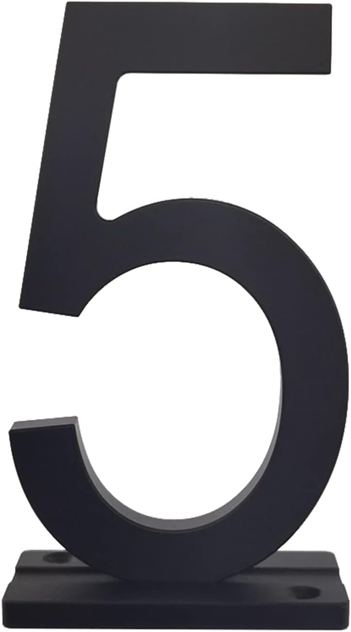 Address Signs - OldTurtledove 4-inch aluminium alloy metal house numbers-Number 5