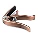 Professional Zinc Alloy Capo for 4-String Ukulele - Soprano & Concert - Lightweight & Rose Gold - Includes 2 Ukulele Picks - BestSounds