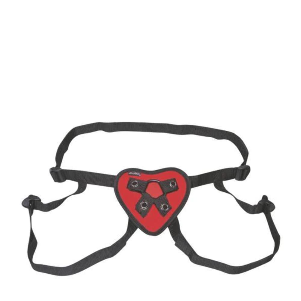 Lux Fetish Red Heart Strap-On Harness