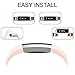 Vancle Bands Replacement for Fitbit Alta HR and Fitbit Alta (3 Pack), Newest Sport Replacement Wristbands with Secure Metal Buckle for Fitbit Alta HR/Fitbit Alta (Black Gray Blush-Pink, Large)