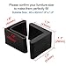 uxcell Furniture Angle Iron Foot Pads L Shaped Rubber Leg Covers Protectors 40 x 40mm 10 Pcs Black