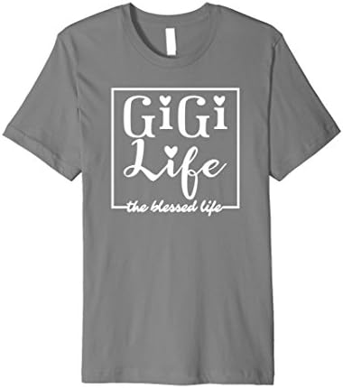 Mens Gigi Life The Blessed Life Tshirt Birthday Mothers Day Gift XL Slate