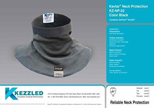 Cut/Scratch/Heat Resistance Neck Protection, Neck Gaiter Made of 100% Kevlar by DuPont with added UV Rays, Sun, Cooling Protection for Men & Women (Black) - Thumbnail 3