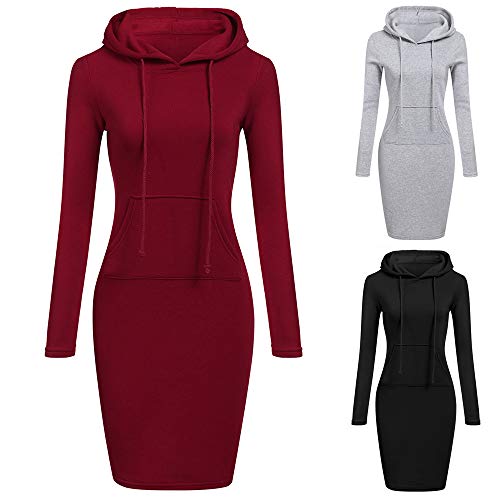 image for GOVOW Long Hooded Trench Coat Women Long Sleeve Solid Patchwork O Neck