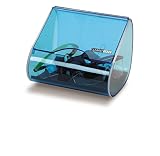 Heathrow Scientific HS1041 Clearly Safe Small Safety Glasses Holder, Counter or Wall Mount, Blue Acrylic