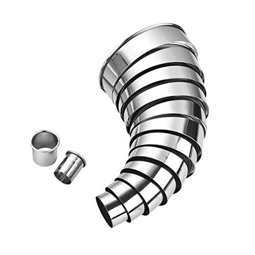 Transser- Cookie Biscuit Cutter Set 14 Circle Pastry Cutters for Donuts and Scones Stainless Steel Metal Ring Baking Molds (Silver) - Thumbnail 7