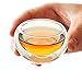 Home tea(TM) 50ml double layer glass teacup Handcraft Heat Resistant tea cup set of 4