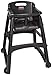 Rubbermaid Commercial Products Sturdy High-Chair, 33lb Capacity, Black, Pre-Assmbled with Wheels, Stackable, Fits Under Table for Child/Baby/Toddler Seating
