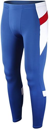 SUPERBODY Men's Compression Cool Dry Sports Tights Pants Running Leggings_Blue_XL