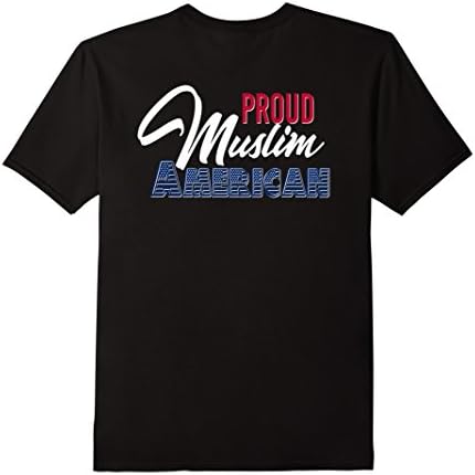 Men's Patriotic Proud Muslim American Shirt USA Flag Islam Islamic XL Black