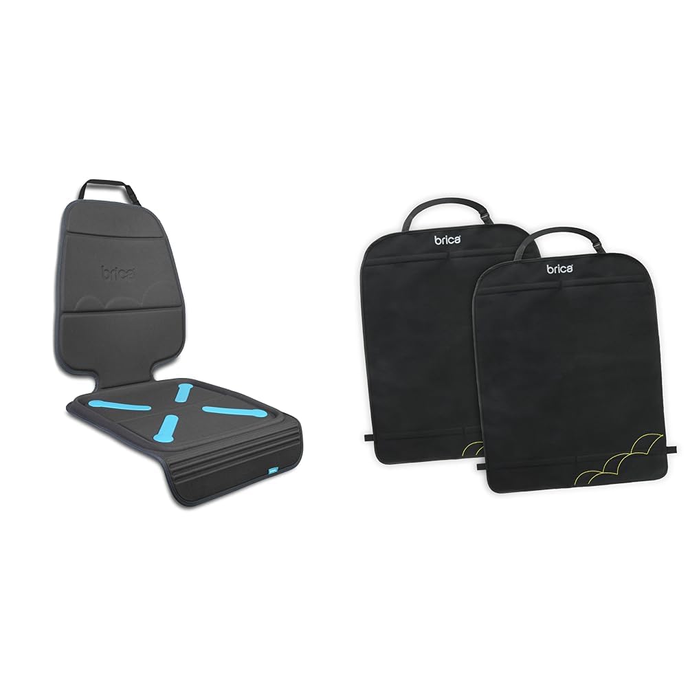 Munchkin Child Car Seat Protectors, Elite Seat Guardian? and Deluxe Kick Mats?, Black/Dark Grey