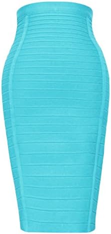 HLBandage Women's High Waist Elastic Rayon Bandage Pencil Skirt