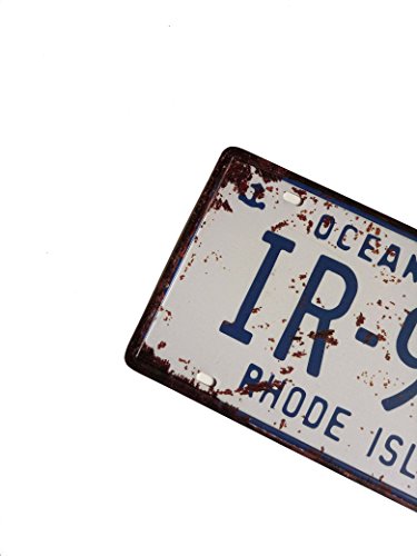 ERLOOD RHODE ISLAND IR-945 Ocean State, United States,Retro Vintage Auto License Plate Tin Sign Embossed Tag Size Home Pub Bar Decor 6 X 12