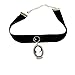 Yazilind Black Lace Victorian Cameo Lolita Length Collar Necklace 12.48in