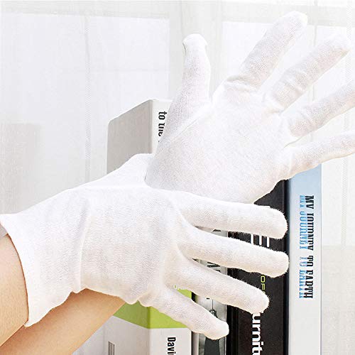 12 Pairs White Gloves for Children's Hand Moisturizing Gloves Pure Cotton Gloves for Police Formal Tuxedo Honor Guard and Special Occasions - Thumbnail 4