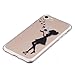 3Cworld Case for iPhone 8 Case, 7 Case, Ultra Thin Clear Art Pattern Crystal Gel TPU Rubber Flexible Slim Skin Soft Case for iPhone 7 / iPhone 8 (Dandelion/Girl - Black)