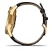 Garmin 010-02241-02 Vivomove Luxe Smartwatch 24K Gold PVD Stainless Steel Case w/Black Embossed Band with 1 Year Extended Warranty