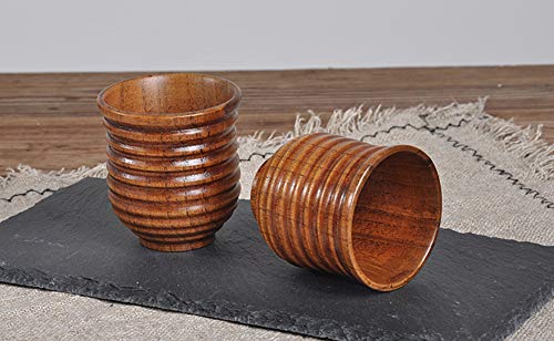 image for Connia Wooden 75ml Cup Bottle Log Color Handmade Portable Natural Wood