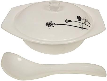Cornet Microwave Safe Acrylic Casserole With Lid and Spoon Set