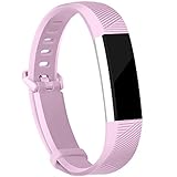 iGK Replacement Bands Compatible for Fitbit Alta and Fitbit Alta HR, Newest Adjustable Sport Strap Smartwatch Fitness Wristbands Lavender Small