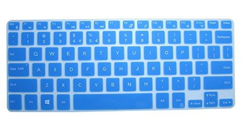 CaseBuy Ultra Thin Silicone Keyboard Protector Cover Skin for Newest Model Dell XPS 13-9343 13-9350 13-9360 13.3-Inch(DO NOT Fit XPS 13 9365), Blue